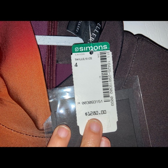 Red Bach High-necked multi-coloured Striped Jersey Midi Dress” by ELLERY. - Picture 3 of 6